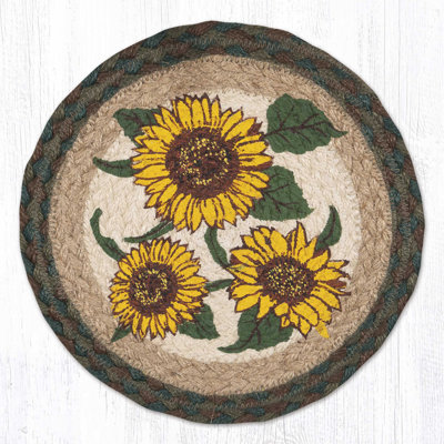  Bright Bright Sunflower Jute Trivet - Artisan