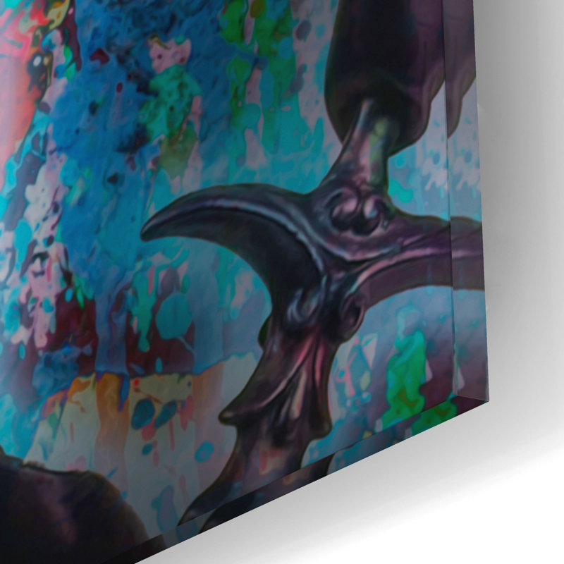 «Crypto Is Justice» par Epic Portfolio, art mural en verre acrylique, H 12 po x l 12 po