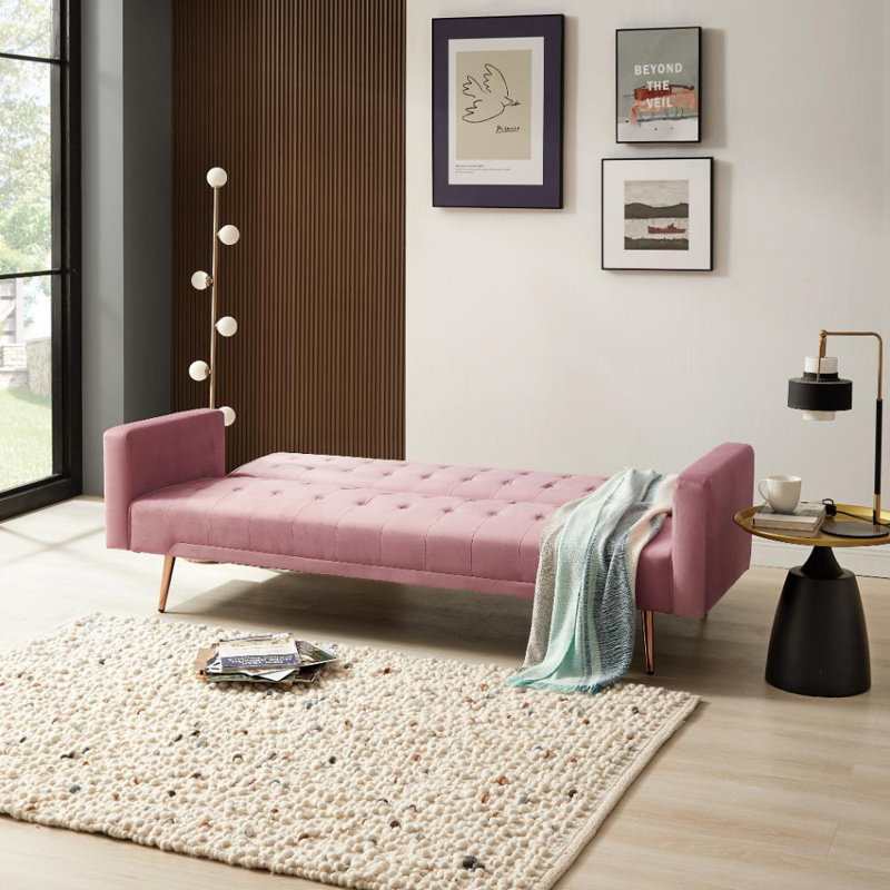 Kangley 3 Seater Sleeper, Pink, Rose Gold