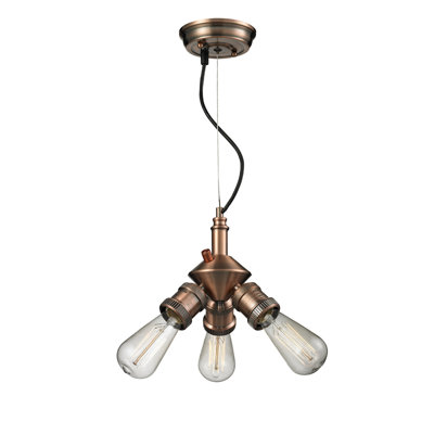 Lustre sphérique à 3 lumières