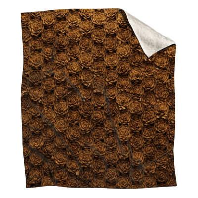 Couvertures d'arrangement floral brun rose