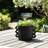 Pottery and Cement Planter with Unique Multi-Loop Handle Design Stylish Contemporary Accent-946573015-946573012