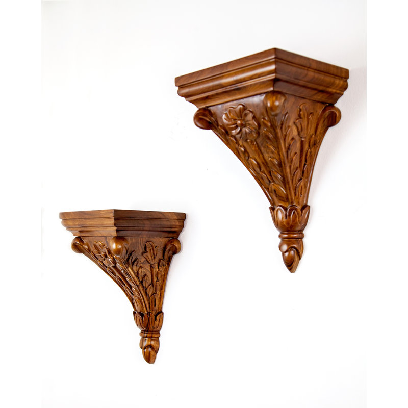Floral Block Floating Shelf