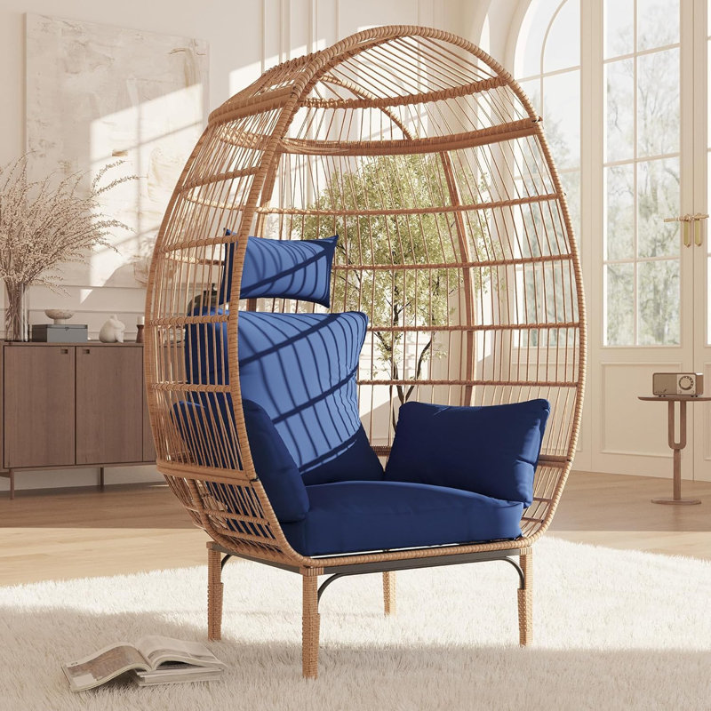Méridienne Attan Egg avec coussins amovibles, Bleu