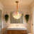 5-lights Stained Glass Chandelier with Dimmable Bulbs