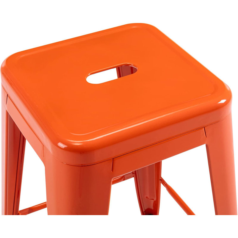 Tabouret de bar 24 po Kohki, Orange, Set of 4