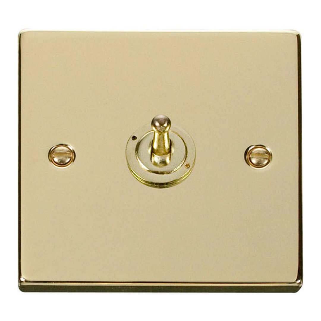 Polished Brass Intermediate 10AX Toggle Light Switch