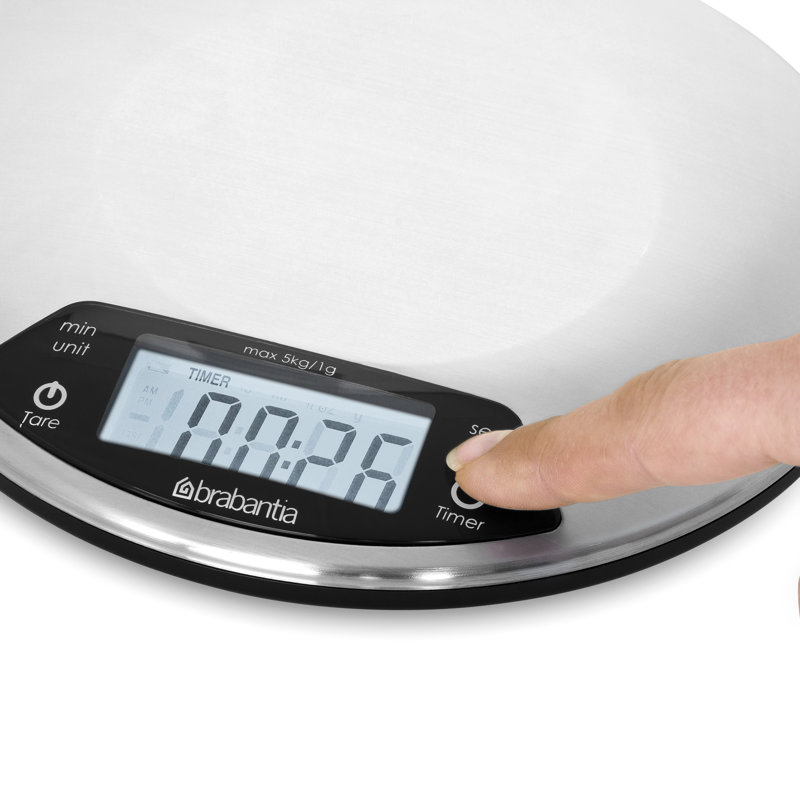 Brabantia Profile Digital Kitchen Scales with Timer
