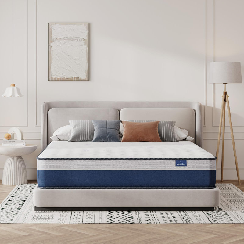 10 Inch Innerspring Hybrid Mattress/Bed in a Box, Medium Firm Plush Feel - Multi-Layer Memory Foam and Pocket Spring - CertiPUR-US Certified