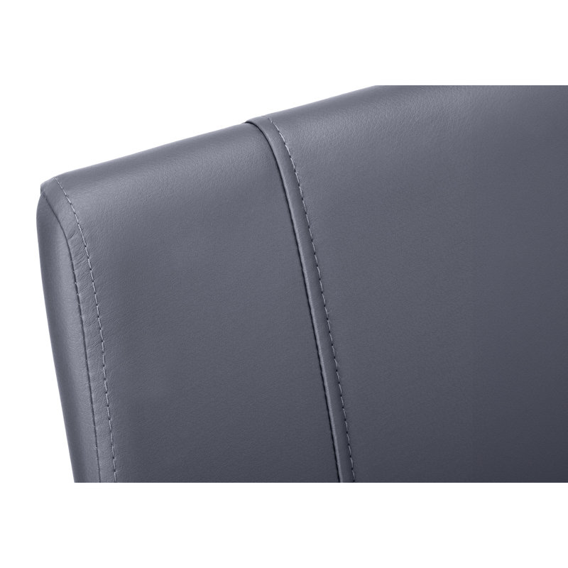 2 chaises de cuisine rembourrées 2 pièces, gris, structure en métal noir, 39 po de hauteur, pour une housse de salle à manger en similicuir, support, hauteur, cadre élégant