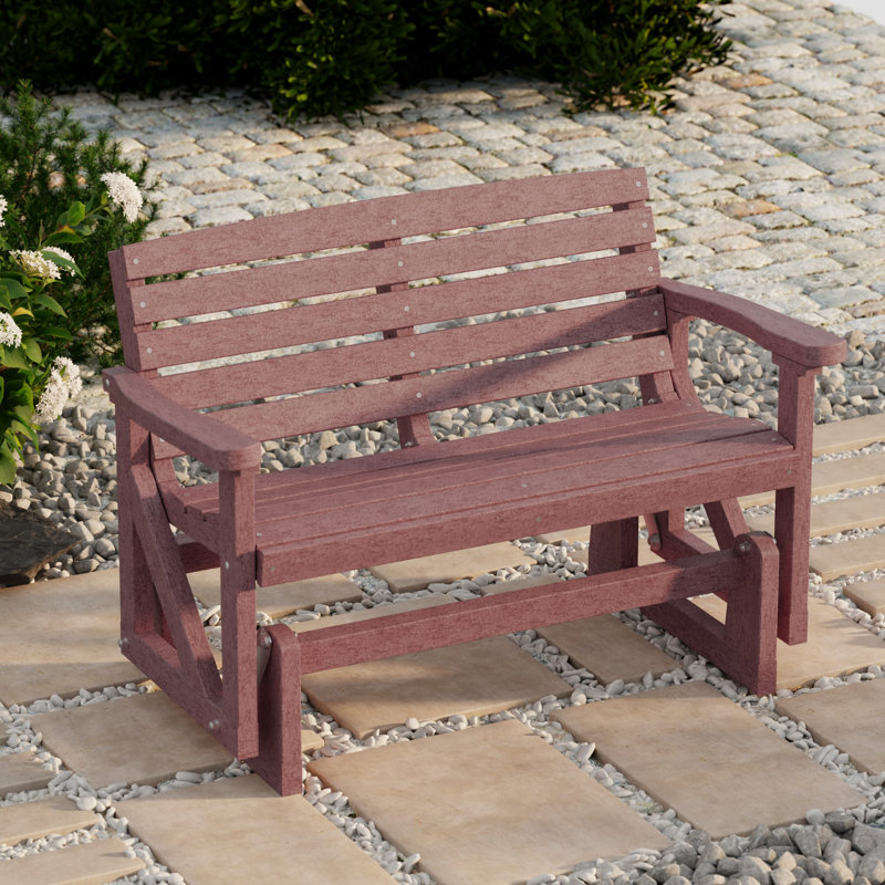 Fauteuil oscillant classique double, Bois de cerisier