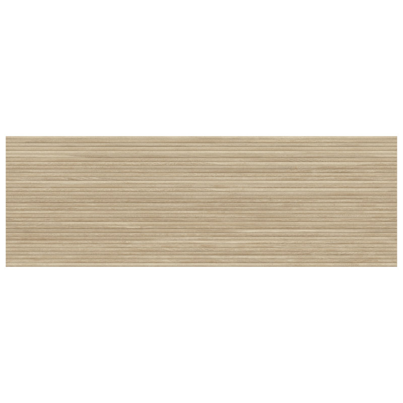 Larchwood 15-3/4"x47-1/4" Fluted Ceramic Wall Tile, Natural