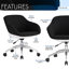 Chaise de bureau rembourrée Latitude Run Home Office, noir