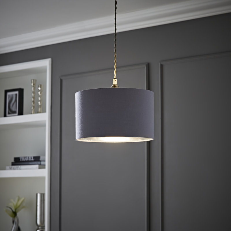 Tacita 15cm H Linen Blend Lamp Shade in Grey