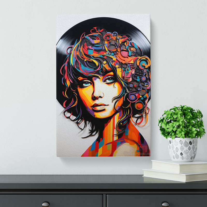 Vinyl Record Pop - Wrapped Canvas, 50cm H x 35cm W x 3cm D