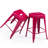 Almodovar 24" 24 Inch Metal Bar Stools, Backless Counter Height Barstools, Stackable Stools with Square-18608719