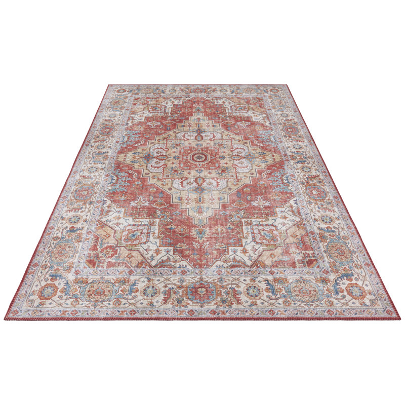 Sylla Tufted Brick Red Rug, Rectangle 200 x 290cm
