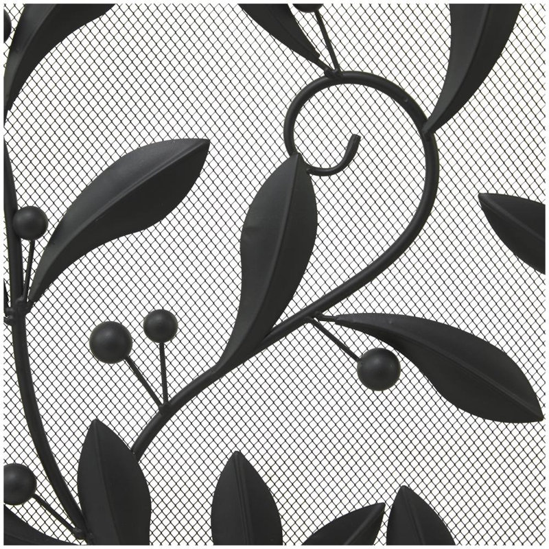 Moustiquaire pliable en métal à 3 panneaux Brinlie, Noir, noir, noir, noir
