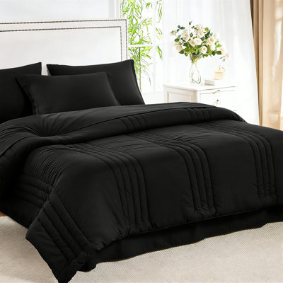 7-Piece Queen Size Luxury Comforter Set - All Season Down Alternative Bed In A Bag With Sheets, Pillowcases & Shams, Soft  Bedding Set For Year-Round Comfort