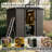 6 x 4 FT Garden Shed Storage Tool Shed with Sliding Doors, Black and Brown-114009777-122120576