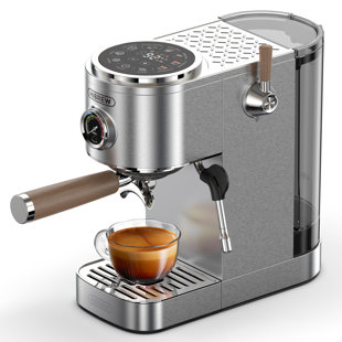 Machine à espresso semi-automatique HiBREW H13 - 6 modes de boisson programmables, réservoir d'eau de 1,3 L et pré-infusion réglable