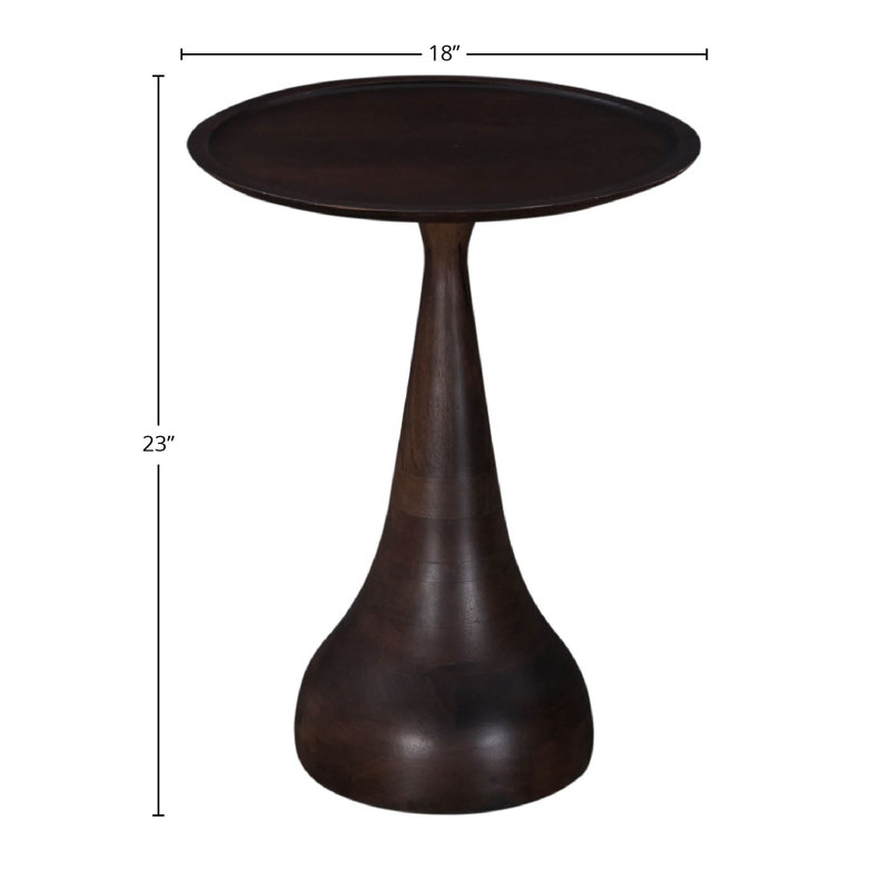 Polina End Table, Brown