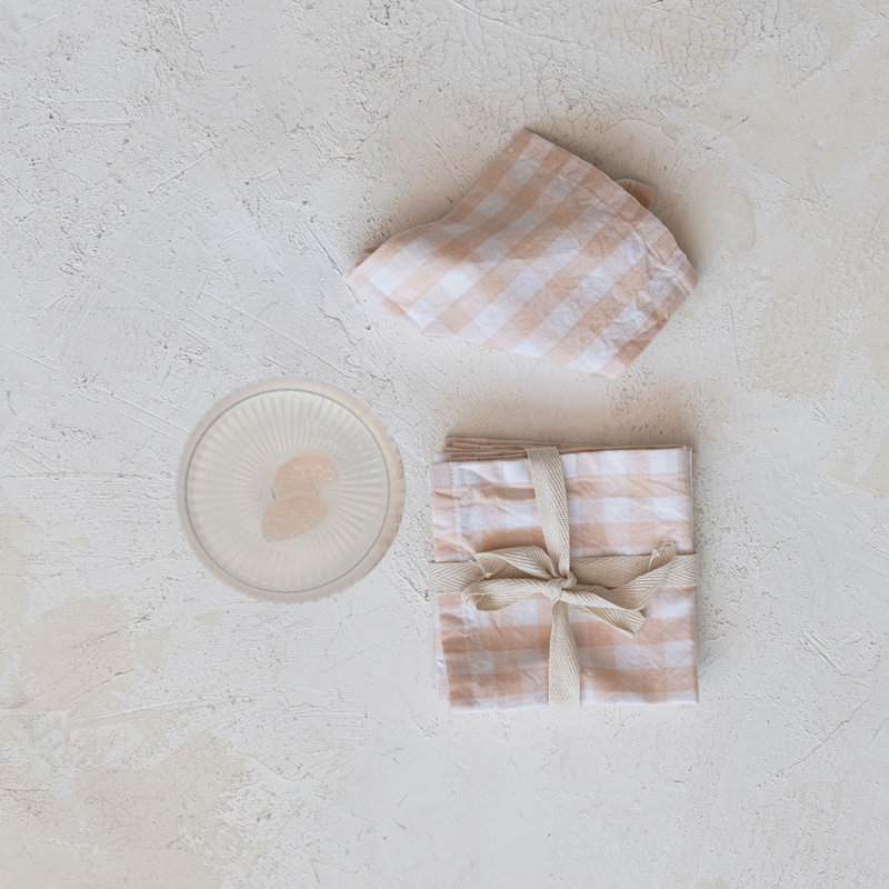 Serviettes en coton Gingham