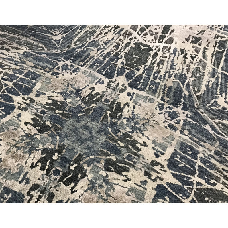 Himalayan Art Windsom Handmade Wool Abstract Area Rug, Rectangle 8'2" x 9'9"