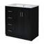 Ensemble de meuble-lavabo avec lavabo en céramique et 3 tiroirs-459464996