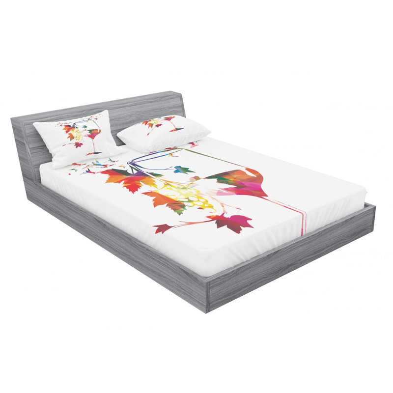Microfiber Sheet Set, Queen Sheet Set with Fitted Sheet