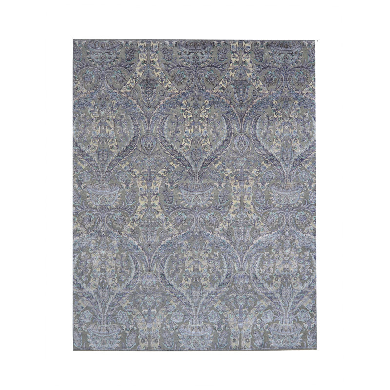 Damask Area Rug, Rectangle 8' x 10'