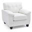 Chaise d'appoint chic et moderne en blanc-457162130