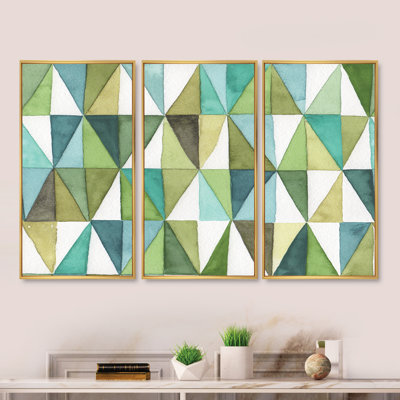 " Geometric Triangle III " 3 - Pieces