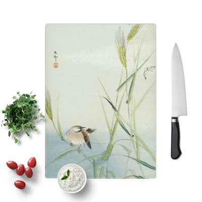 Tempered Glass Bird and Butterfly Chopping Board