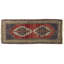Tapis tribal turc rétro fait à la main. Tapis oriental unique en son genre