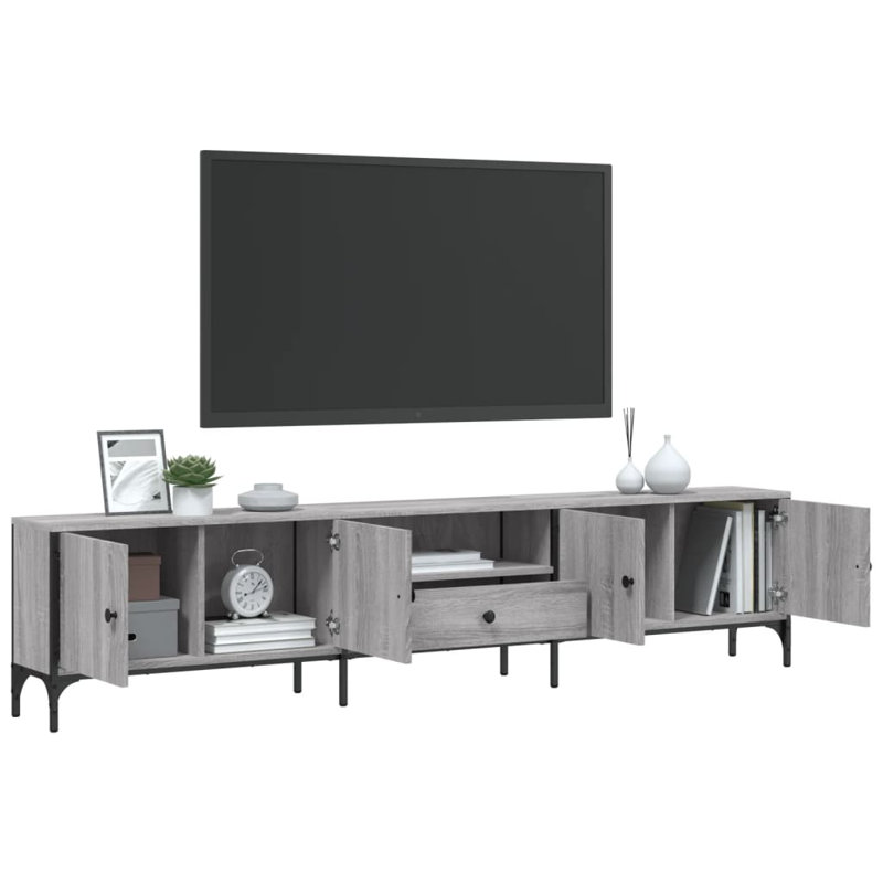 Meuble télé vidaXL Meuble audio-vidéo Buffet, Sonoma gris