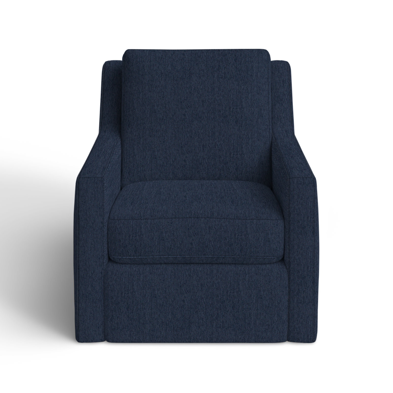 Milunka Upholstered Armchair, Peyton Navy Performance Twill