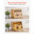 Double Layer Bread Box for Kitchen Counter Bamboo Storage Container Natural