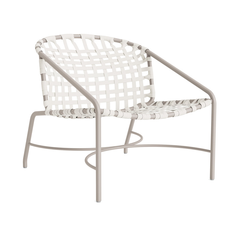 Kantan Outdoor Lounge Chair, Dove Smooth/White Lite