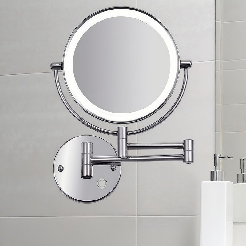 Sania Metal Wall Mirror, Chrome, 10