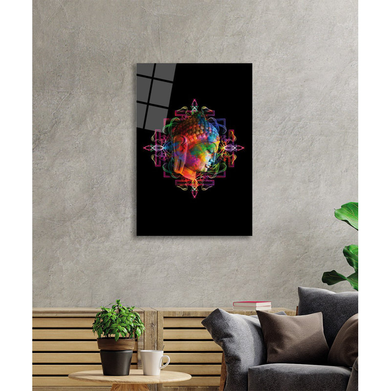 Élégante peinture décorative en verre trempé 18,1 po x 28,3 po | 100% verre trempé, épaisseur: 0,16 pouce | Superbe œuvre d'art pour la décoration intérieure, le salon et les espaces de bureau, durable et facile à nettoyer