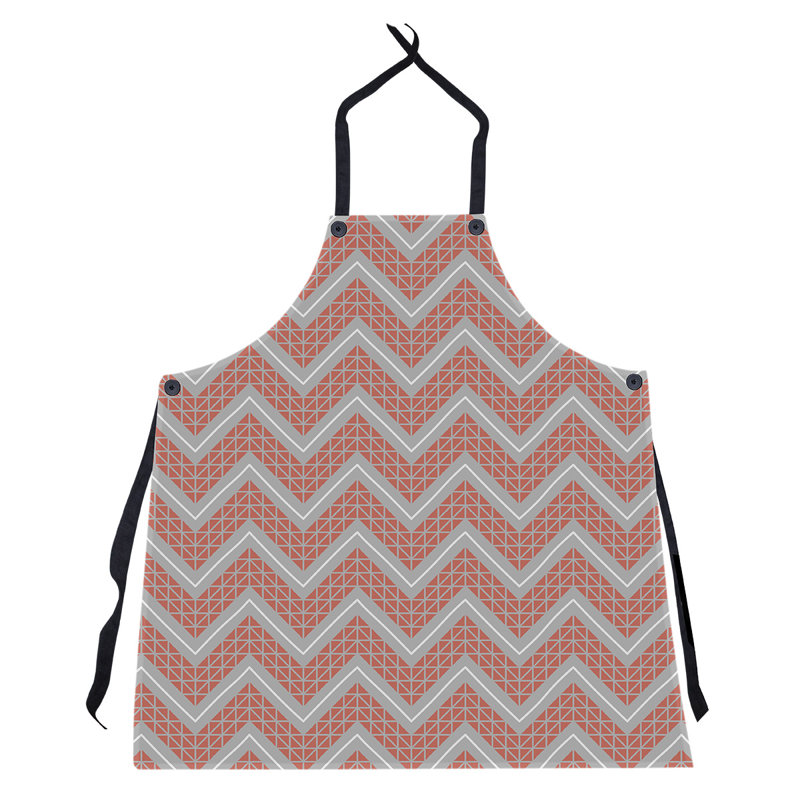 Stephenie Bib Apron, Red/Gray