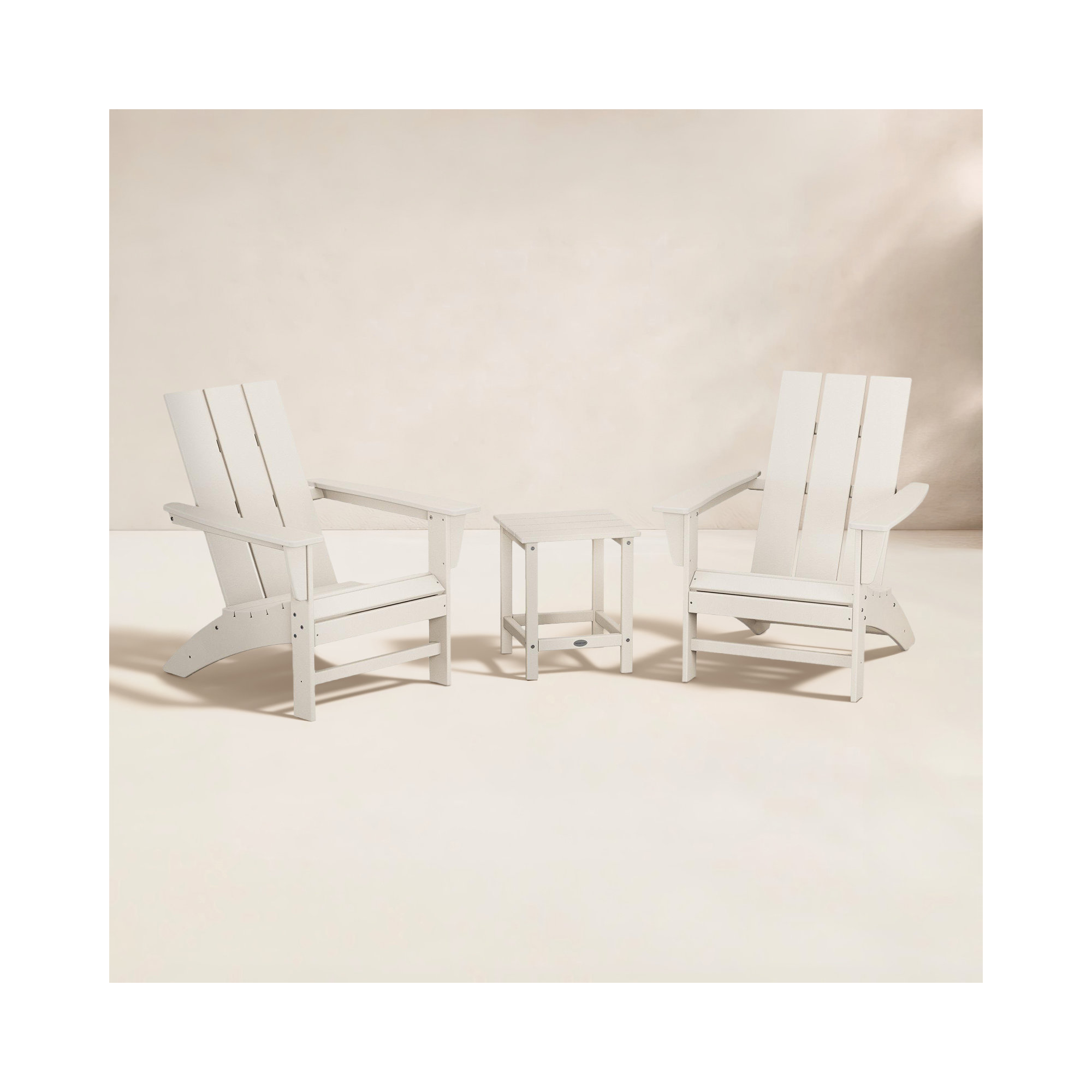 Modern Adirondack 3 Piece Seating Group, Sand