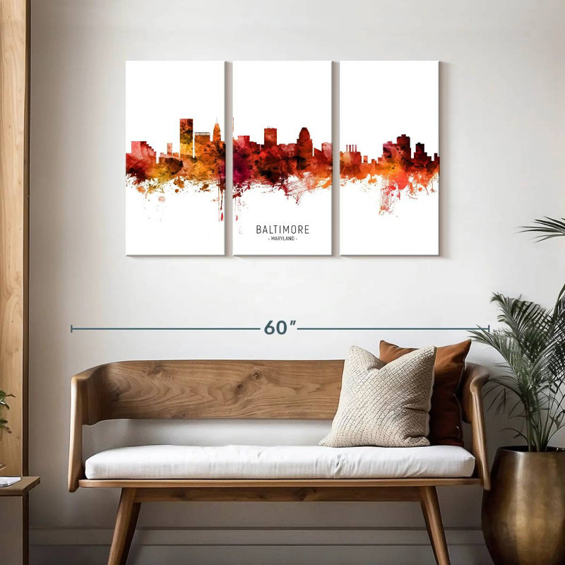 Rorry Baltimore Maryland Skyline III, 28" H x 45" W