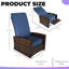 Chaise longue en rotin inclinable PE