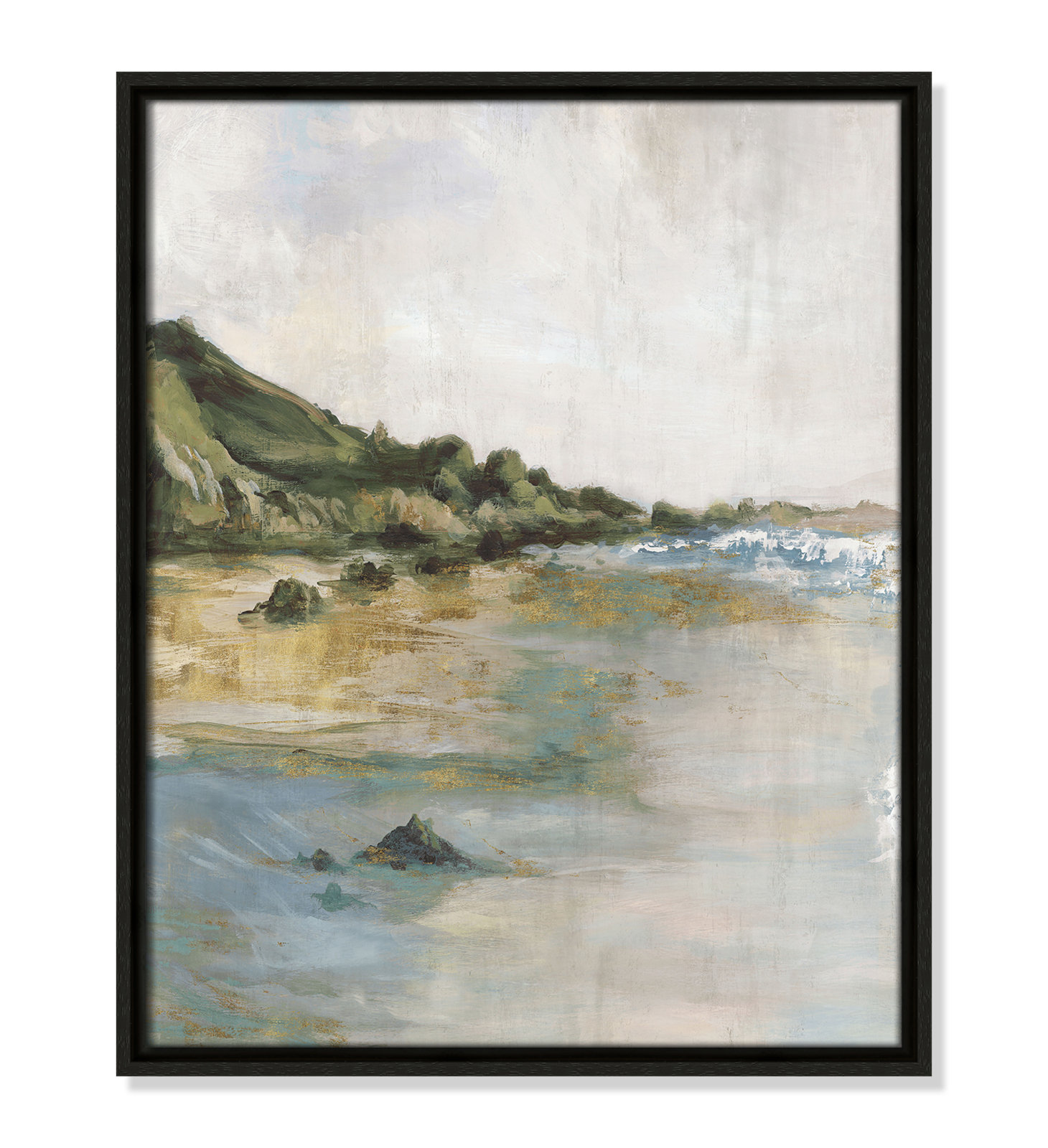 Cordoba "Tide's Edge" Print, 21.5" H x 17.5" W, Espresso