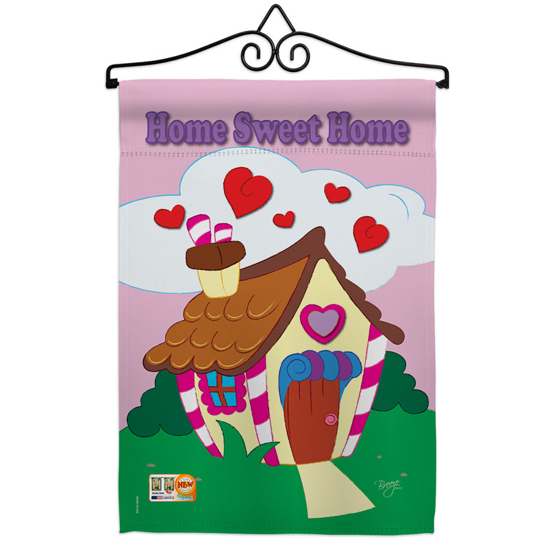 Coussin décoratif décoratif en polyester 2 faces 19 x 13 po home sweet impressions ensemble de drapeaux