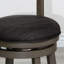 Tabouret pivotant à dossier à lattes de 24 po de hauteur comptoir, finition gris patiné, siège en tissu gris anthracite-1996414225-1996414231