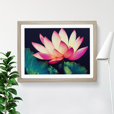 Magnetic Lotus Flower - Framed Print