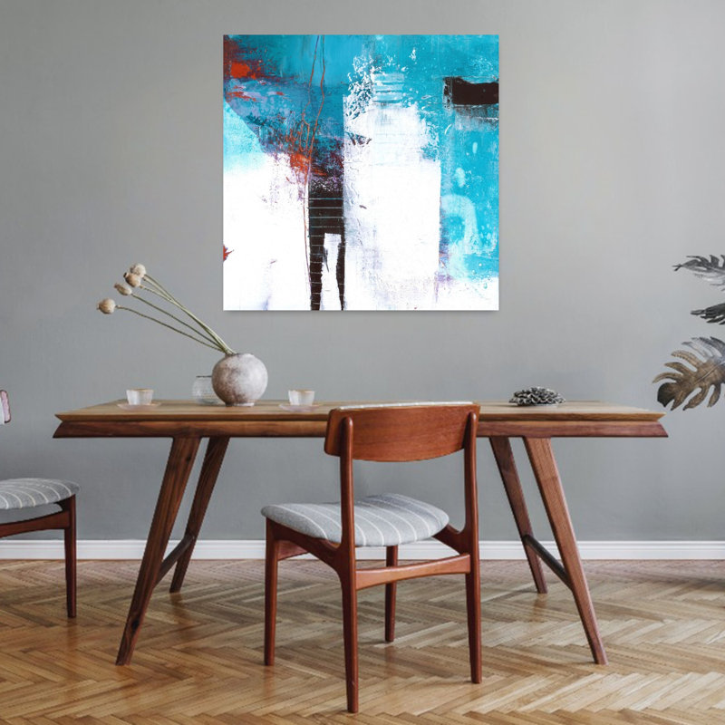 Reflets, art contemporain abstrait, H 32 po x l 32 po